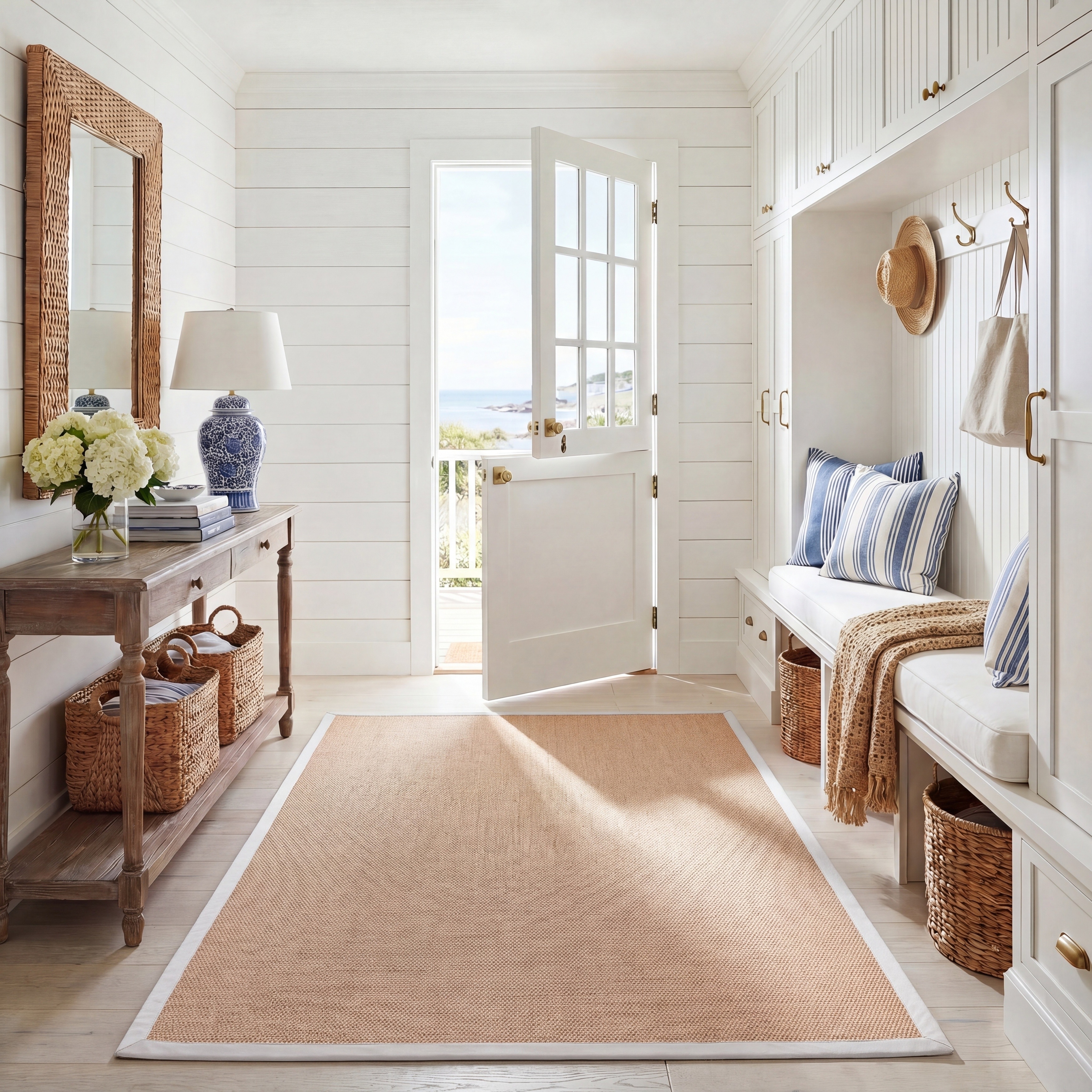 SAFAVIEH Natural Fiber Burgunda Farmhouse Jute Rug