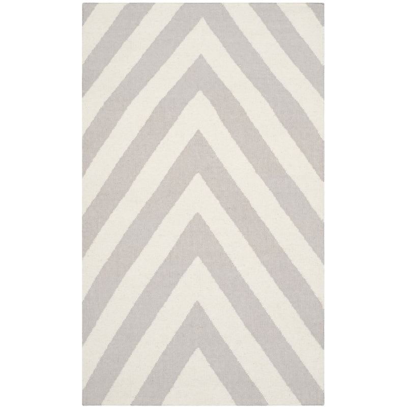 SAFAVIEH Hand-woven Moroccan Reversible Richelle Dhurrie Chevron Reversible Dhurrie Blue