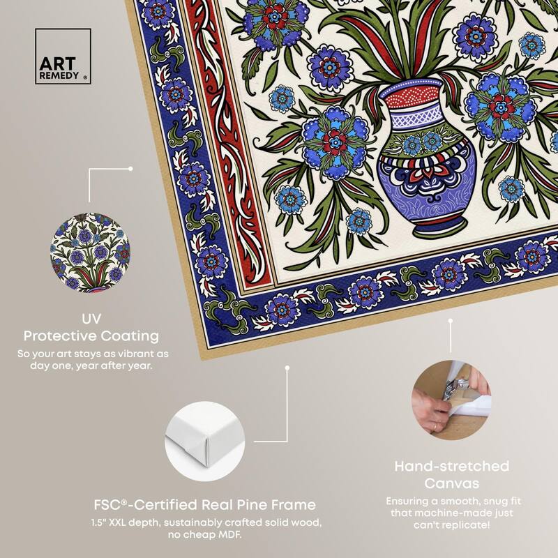 Royal Vase Bloom Canvas by Art Remedy, Gallery Wrapped