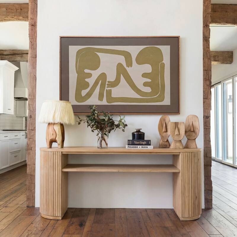 Modrest Jacobson Modern Natural Acacia Console Table