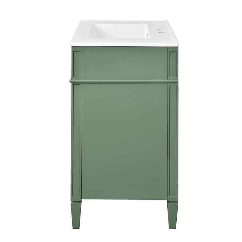 30'' Bathroom Vanity with Top Sink,Bathroom Storage Cabinet with 2 Drawers and a Tip-out Drawer, Single Sink Bathroom Vanity