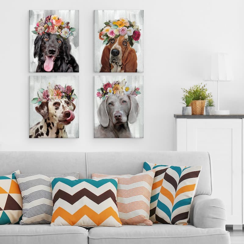Flower Power I, II, III, IV by Studio Arts Canvas Art Prints