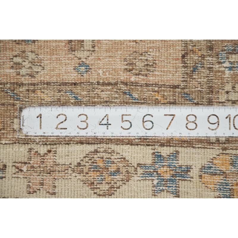 Hand Knotted Oriental 100% Wool Carpet Traditional Floral Brown Gharajeh Area Rug - 5' 6'' X 3' 9''