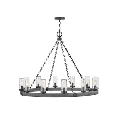 Hinkley Lighting Sawyer 12 Light 38" Wide Open Air Outdoor Chandelier