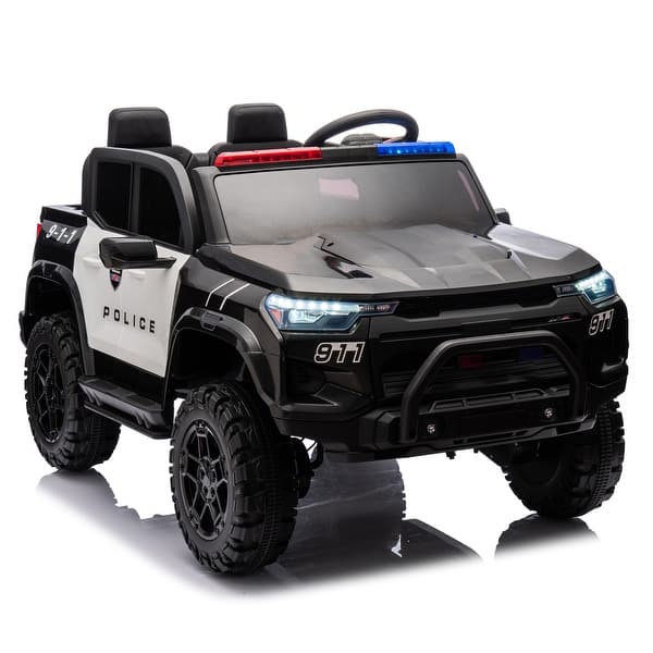 slide 2 of 40, Kids Electric Pickup Truck 24V | Two-Seater, Bluetooth, USB, Remote Control & Safety Design for Ages 3+ Black