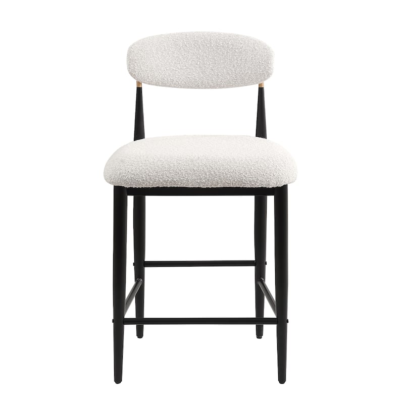 Morden Fort Modern Armless Boucle Bar Chairs(Set of 4)