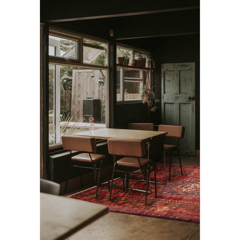 ECARPETGALLERY Hand-knotted Andelz Red Wool Rug - 4'4 x 6'8