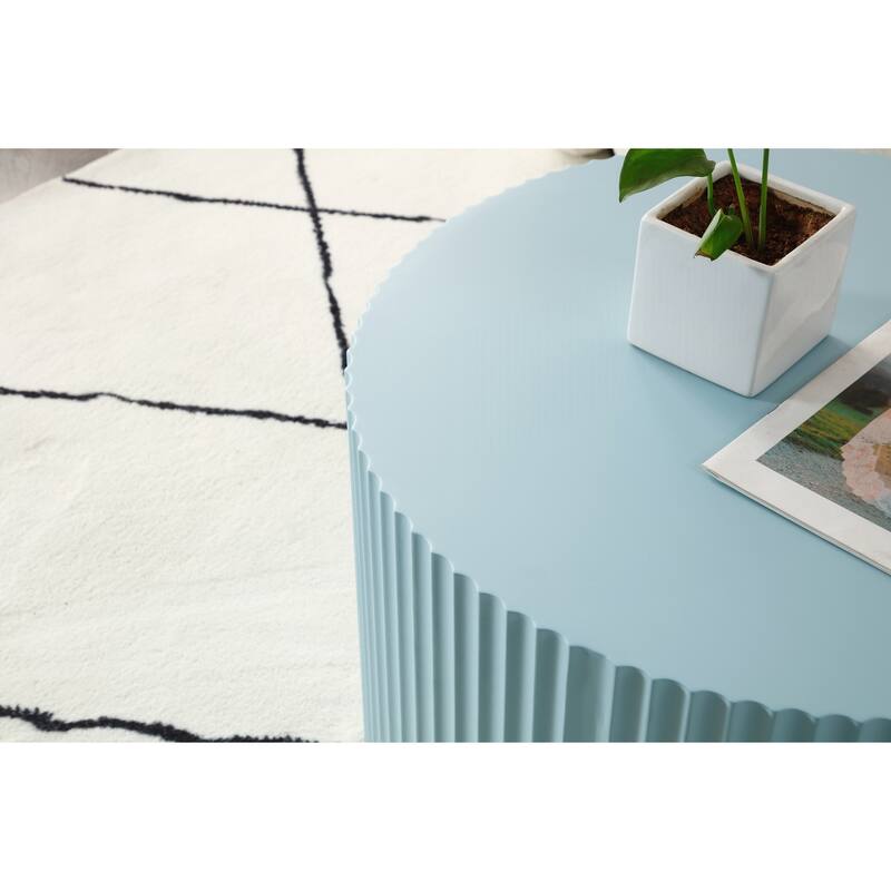 Nesting Table Set of 2,Handcraft Round Coffee Table for Living Room