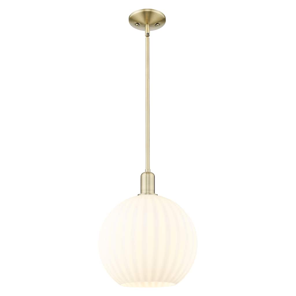 Innovations Lighting Endless Possibilities Arcadia - White Venetian - 1 Light 12" Stem Hung Mini Pendant