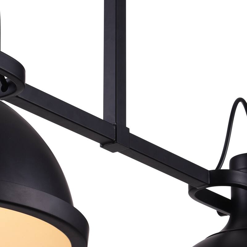 Strum 3 Light 50in Black Island Chandelier