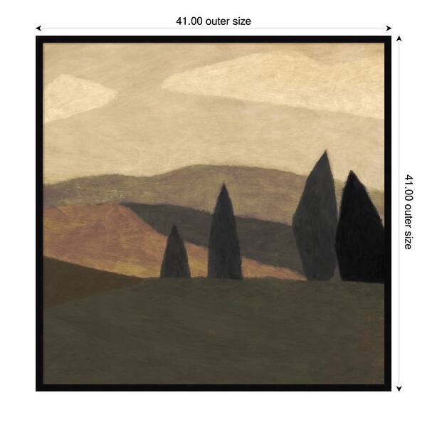 slide 2 of 9, Paysage 2 by Dan Hobday Wood Framed Wall Art Print 41 x 41 in - Black