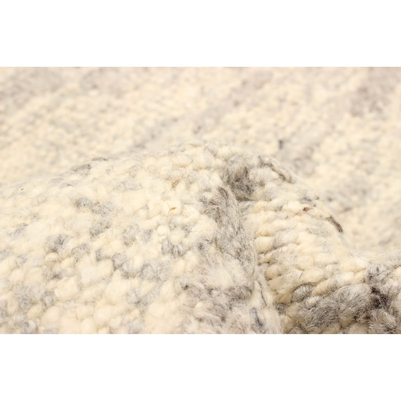 ECARPETGALLERY Hand-knotted Tangier Cream Wool Rug - 5'0 x 8'0