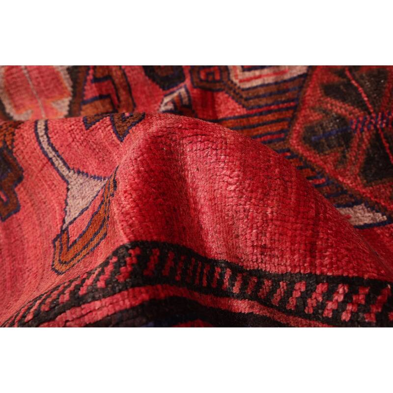 ECARPETGALLERY Hand-knotted Melis Vintage Red Wool Rug - 5'5 x 7'9