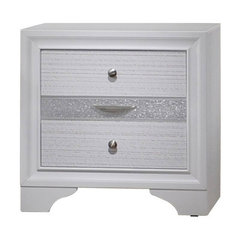 White 3 Drawer 17 in. W Nightstand with Sturdy Hardware and Ample Storage