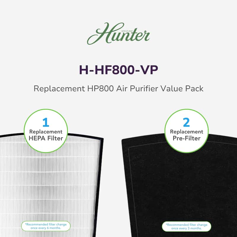 Hunter H-HF800-VP Replacement Air Purifier Filter Value Pack for HP800 Series Air Purifier