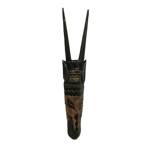 Shop Hand Carved African Antelope Jungle Mask Decorative Wall