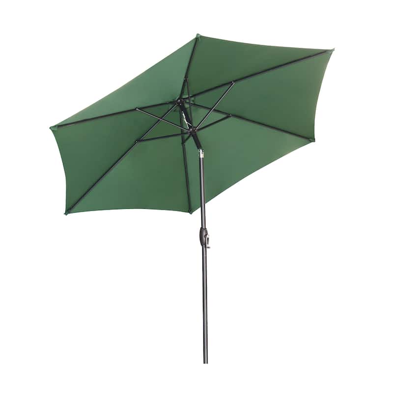 Ainfox 9ft Patio Umbrella Crank Lift Push Button Tilt Without Base