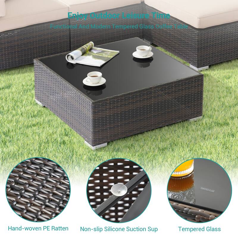 Bonosuki 7-Piece Patio Furniture Set All-Weather Conversation Sets