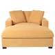 preview thumbnail 33 of 31, Classic Oversized Chaise Lounge Chair in Soft Cream Fabric with Sturdy Solid Wood Legs, 53.5'' x 70.9'' for Maximum Comfort