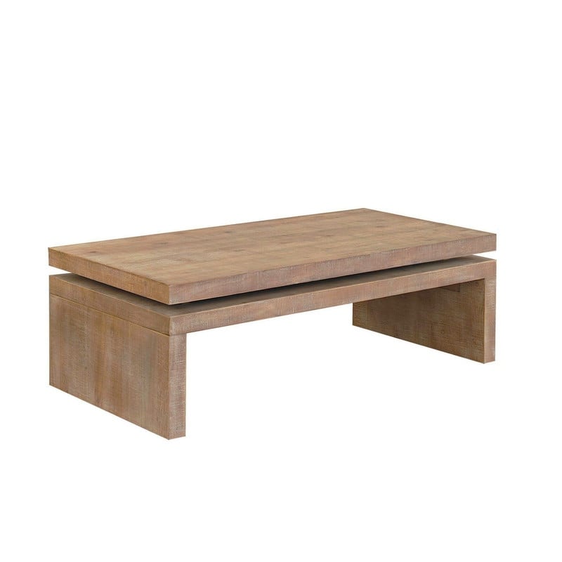 Modern 47.6"W Wood Coffee Table with Sleek Floating Top Design for Stylish Living Room Decor