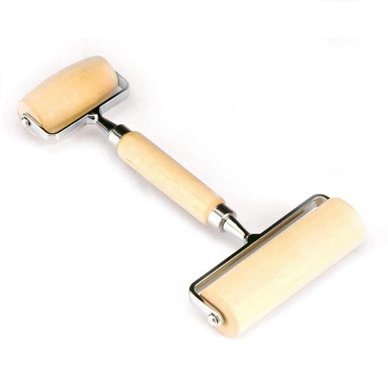 Norpro Deluxe Wood Pastry & Pizza Roller for Pie, Cookie and Pizza Dough - Brown