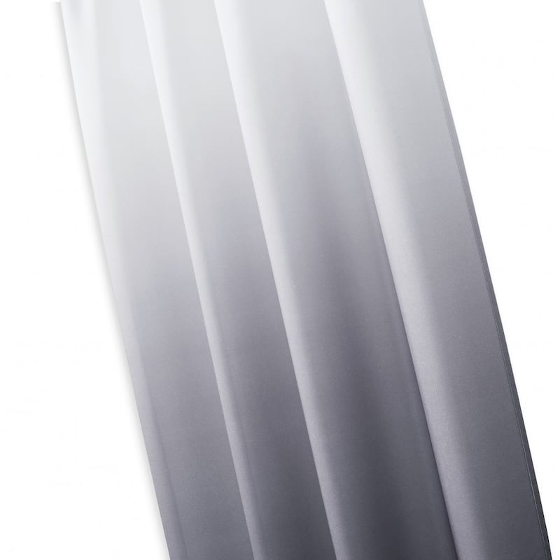 Set of Two 84" Black Ombre Shades Window Panels - 84" x 76"