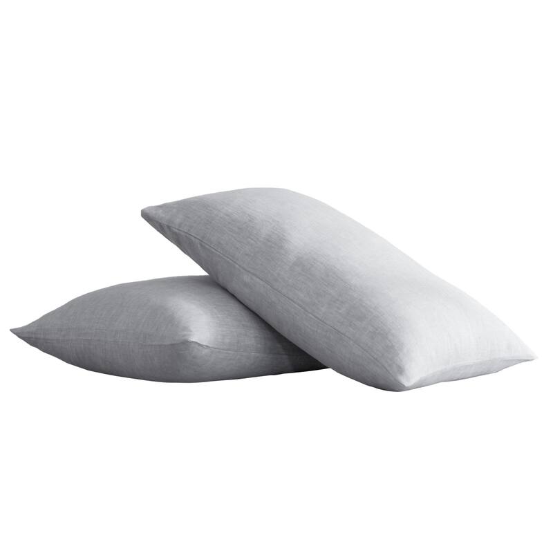 HomeRoots Set of Two Cloud Linen Pillowcases