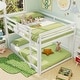 preview thumbnail 14 of 18, Costway Full Over Full Bunk Bed with Full-length Guardrails &