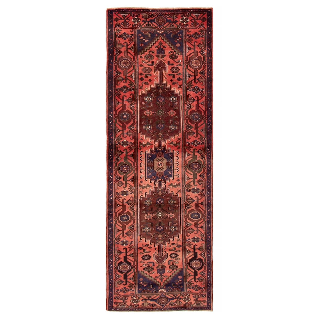 ECARPETGALLERY Hand-knotted Andelz Copper Wool Rug - 3'5 x 9'10
