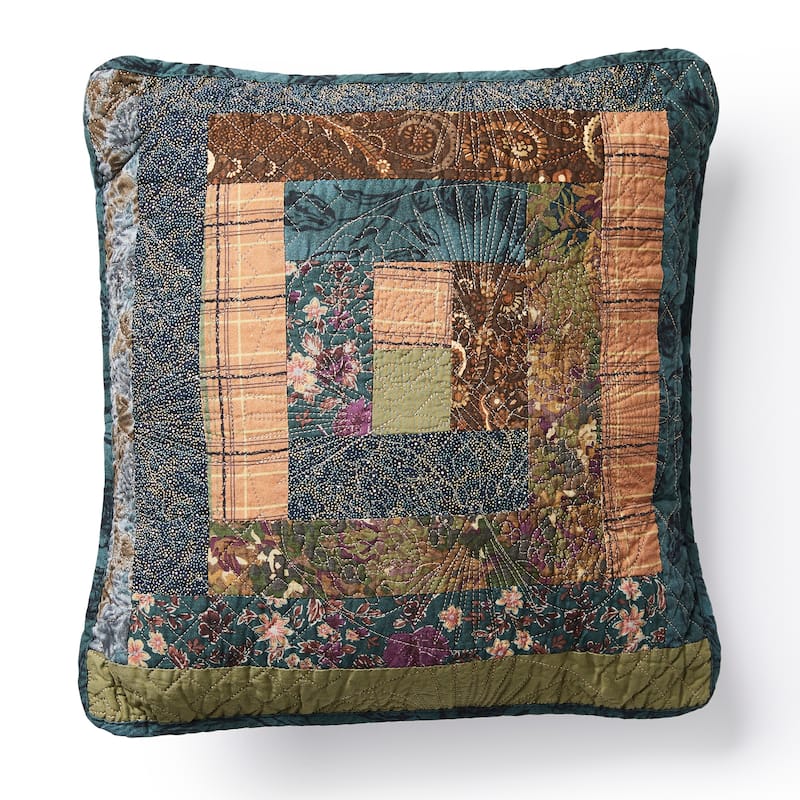 Donna Sharp Cabin Raising Pine Cone Patch Decorative Pillow