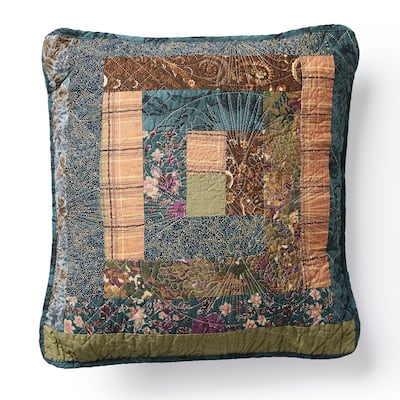 Donna Sharp Cabin Raising Pine Cone Patch Decorative Pillow