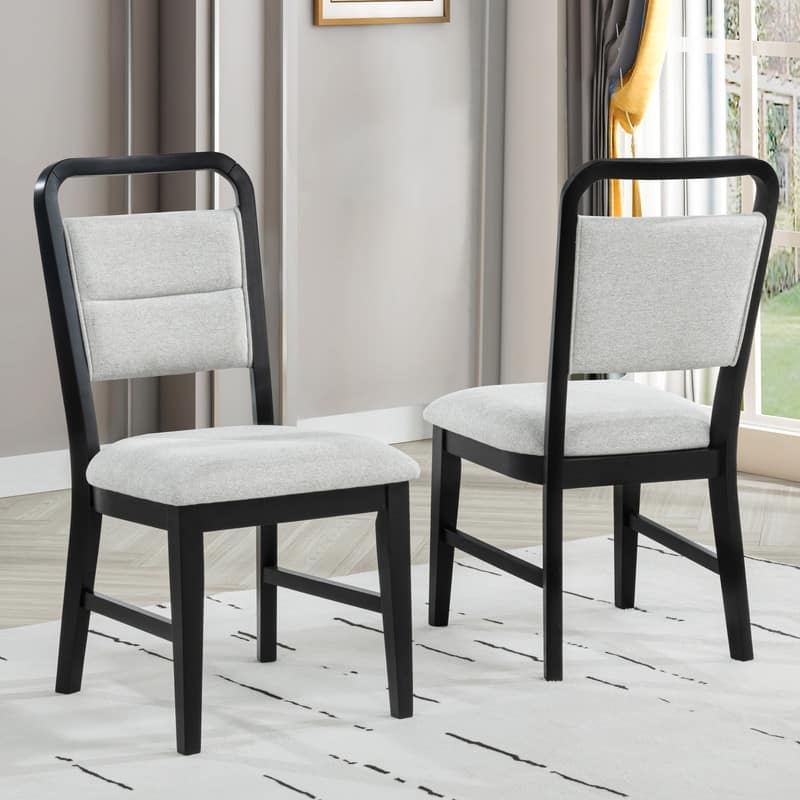 Best Master Furniture Artisa Velvet Black Wood Dining Chair (Set of 2)