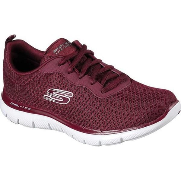 Shop Black Friday Deals On Skechers Women S Flex Appeal 2 0 Newsmaker Training Sneaker Burgundy Overstock 18123668
