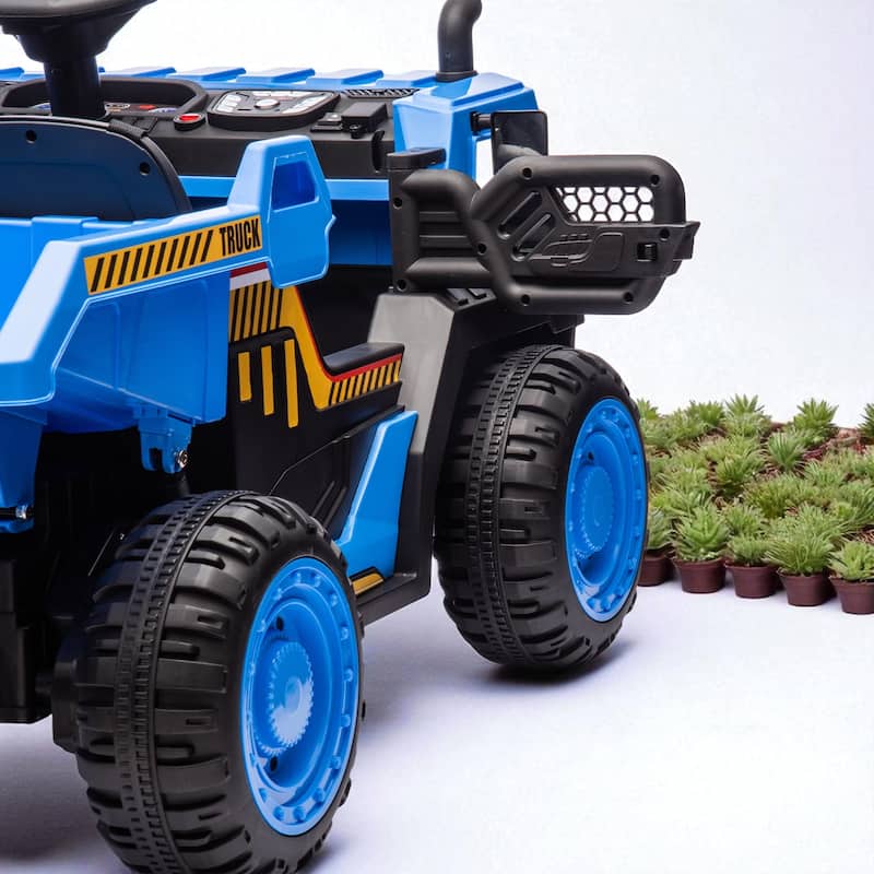 24V Kids Electric Pickup with Remote Control, 400W Motor, Two-Seater, Bluetooth,MP3, LED Lights, Electric Rear Dump for Kids 3+