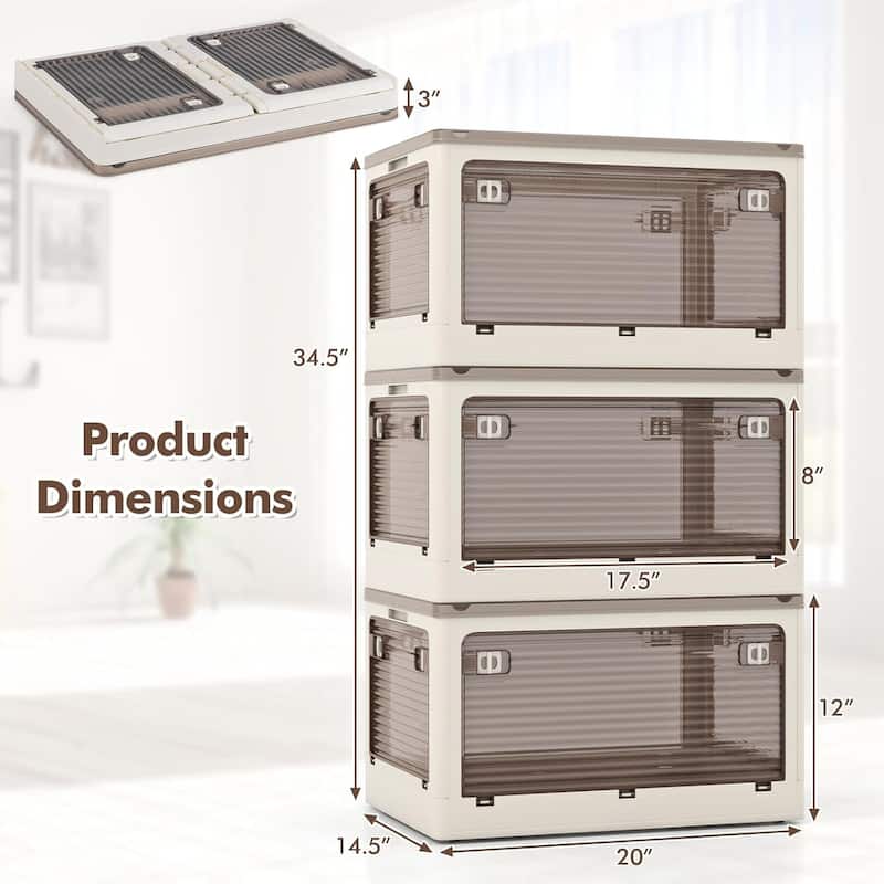Storage Bins 6 Pack Stackable Storage Boxes Plastic Closet Organizers