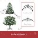 preview thumbnail 7 of 28, HOMCOM Flocked Christmas Tree with Mistletoe, Xmas Unlit Christmas Tree with Stand