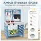 preview thumbnail 9 of 8, Double-Sided Wooden Play Kitchen and Grocery Stand with Stoves Perfect for Boys and Girls - 23" x 22" x 34" (L x W x H)