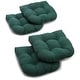 preview thumbnail 34 of 70, 19-inch Twill U-shaped Chair Cushion (Set of 1, 2, or 4) - 19 x 19 Set of 4 - Forest Green