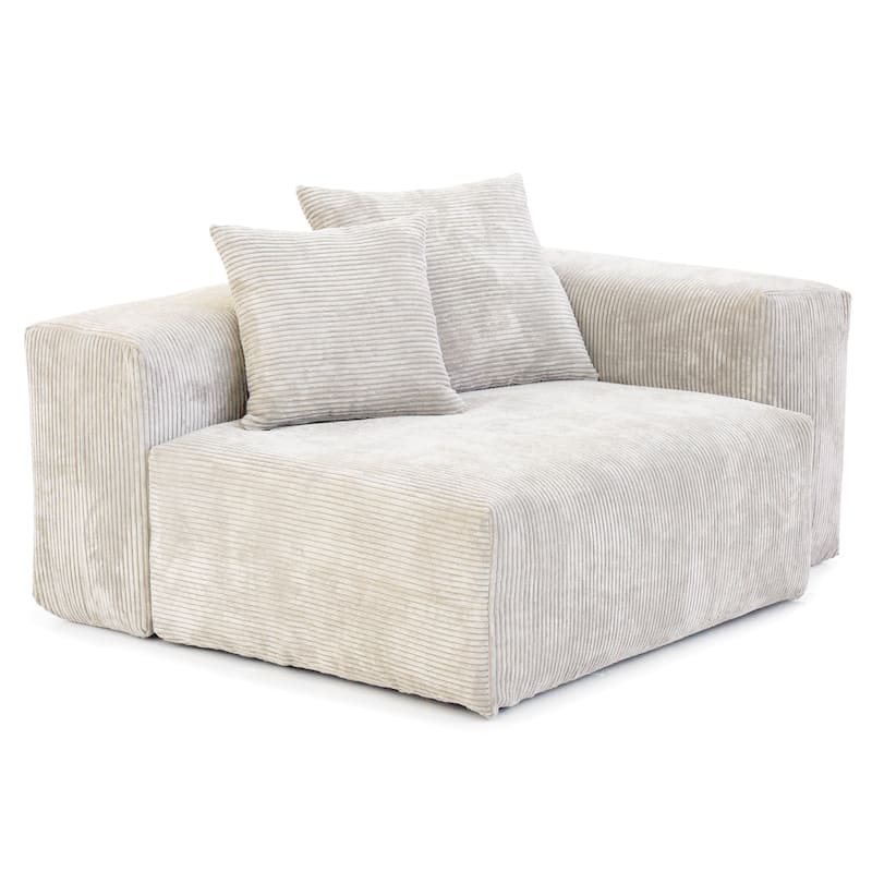 181.10'' Corduroy Fabric 6-Piece Oversize Sectional Sofa