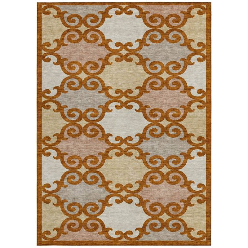 HomeRoots Trellis Transitional Rectangle Outdoor Rug