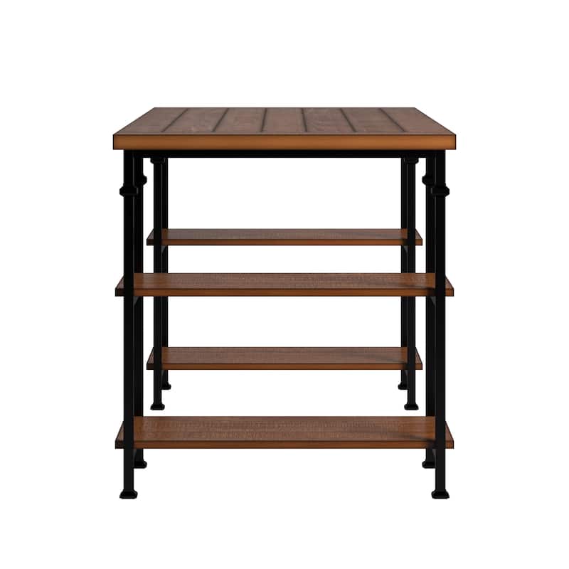 Myra Industrial Rustic 3-piece Desk Bookcase Set by iNSPIRE Q Classic