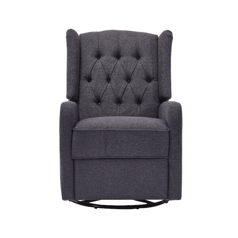 Swivel Recliner Lounge Chair with Footrest, Glider Motion & Ergonomic Design
