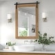 preview thumbnail 28 of 96, Modern Wall Mirrors, Rectangular Mirror with Wood Framed, Bathroom Mirror Barn Mirror Barn Door Mirror with Multi Size 18W * 26H Inches - Brown