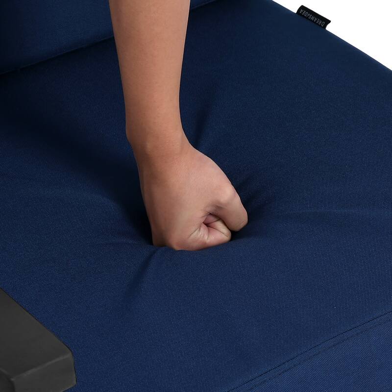 Outdoor Wood Cushioned Patio Set of 2 Accent Chair with Side Table