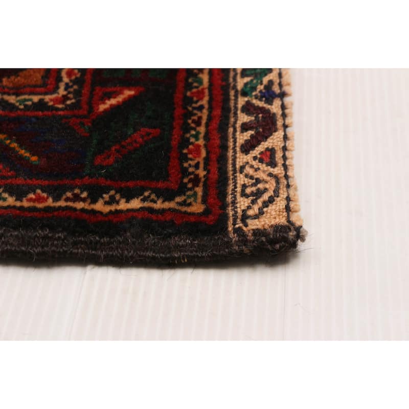 Teimani Black Rug 3'11" x 7'2" - 3'11 x 7'2
