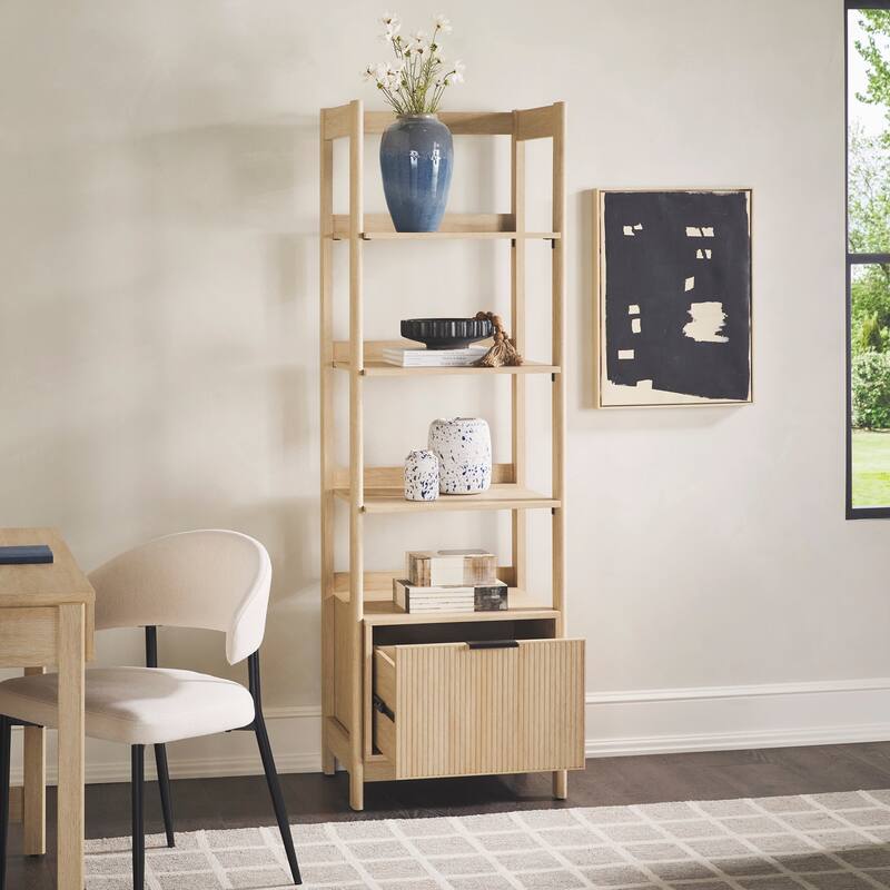 Middlebrook Designs 22" Narrow Bookshelf with Drawer