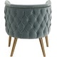 preview thumbnail 5 of 5, Uttermost Haider 27-3/4" Wide Iron and Fabric Armless Accent Chair - Dusty Cornflower