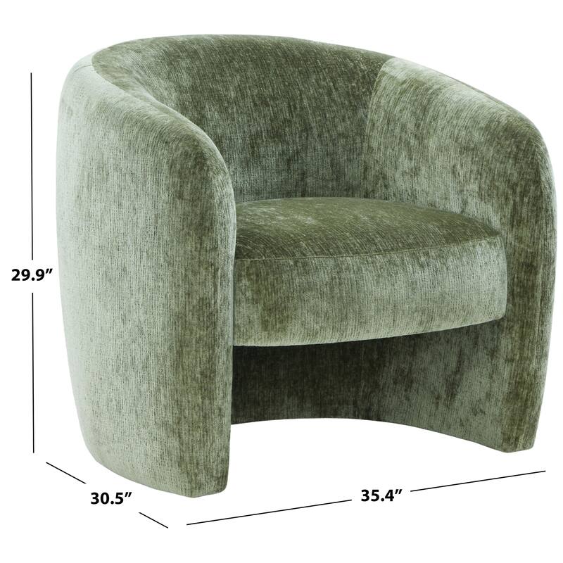 SAFAVIEH Couture Sangita Barrel Back Accent Chair - 35" W x 31" D x 30" H - 35"W x 31"D x 30"H