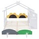 preview thumbnail 12 of 16, Full Size Platform Bed with Windmill, Flower Decor & Desk - Creative Design