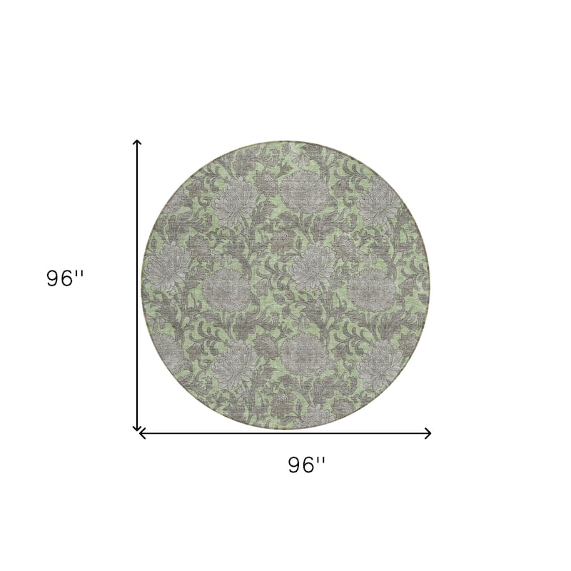 HomeRoots Floral Transitional Rectangle Outdoor Rug